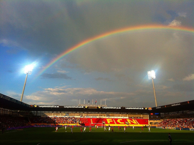 Rainbows for Russia - Heavens complementing my pride flag in the stands