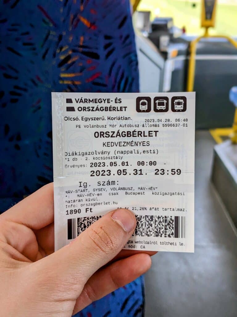 Hungarian all purpose ticket